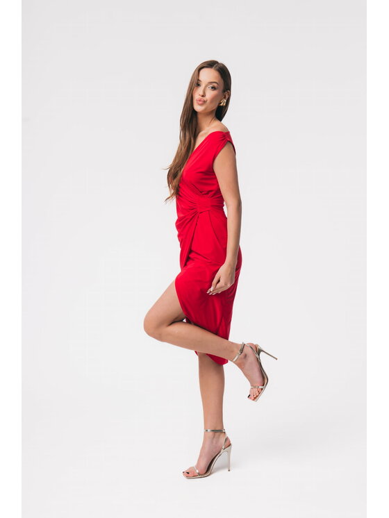 Aurora Aurora Koktejlové šaty Bardott Červená Feminine Fit