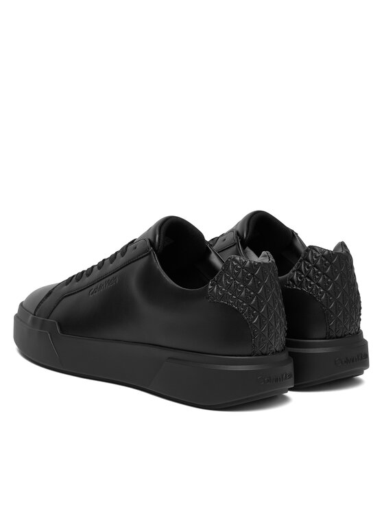 Calvin Klein Calvin Klein Sneakersy Chunky Cupsole Laceup Lth Bt Aop HM0HM02070 Czarny