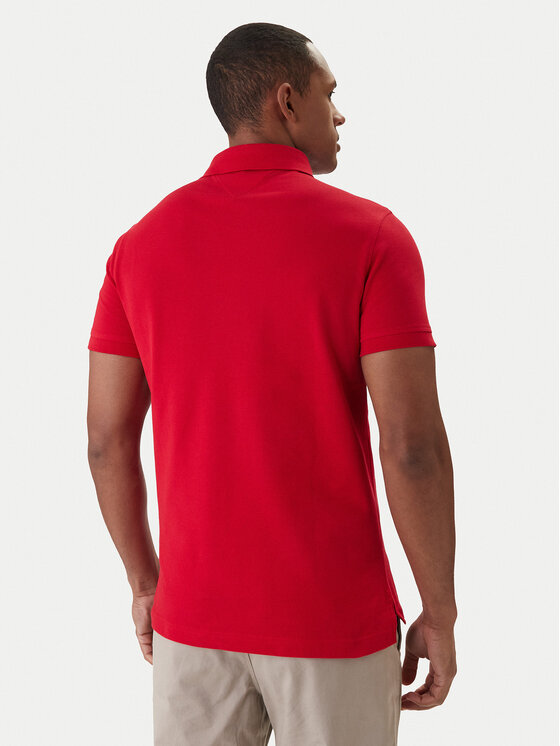Tommy Hilfiger Tommy Hilfiger Polo särk 1985 MW0MW17771 Punane Slim Fit