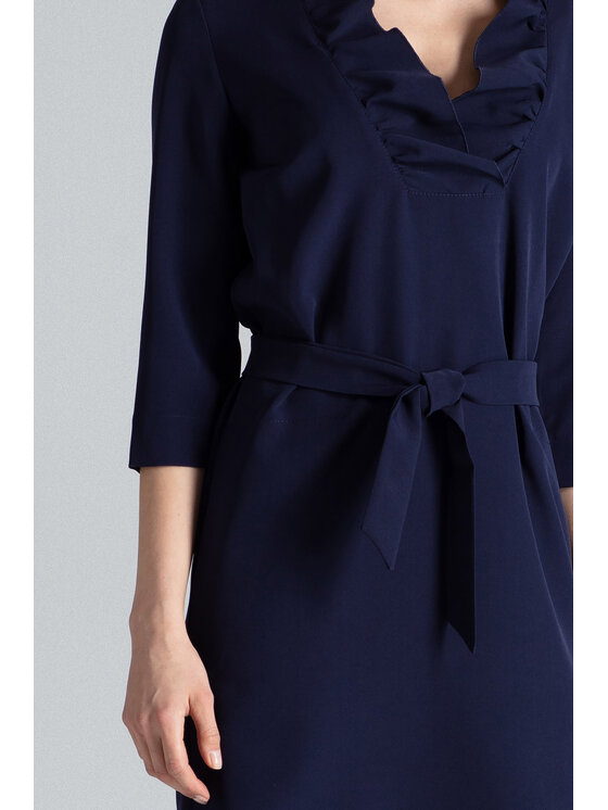 FIGL FIGL Sukienka M644 Granatowy Regular Fit