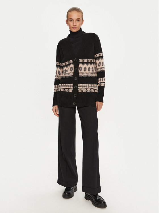 Marella Marella Kardigán Jolly 2423346102 Fekete Relaxed Fit