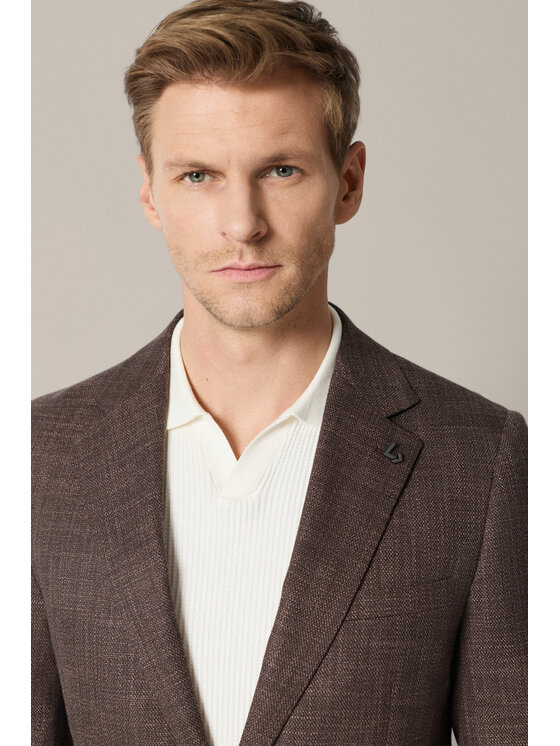 Lancerto Lancerto Marynarka Aliano MA131126000018 Brązowy Slim Fit