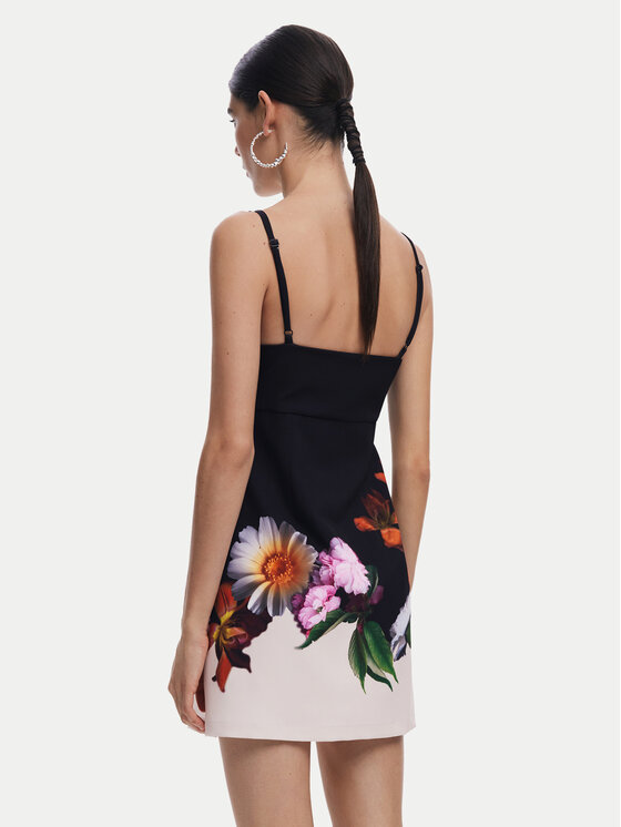 Desigual Desigual Nyári ruha Le Mans 25SWVW16 Fekete Regular Fit