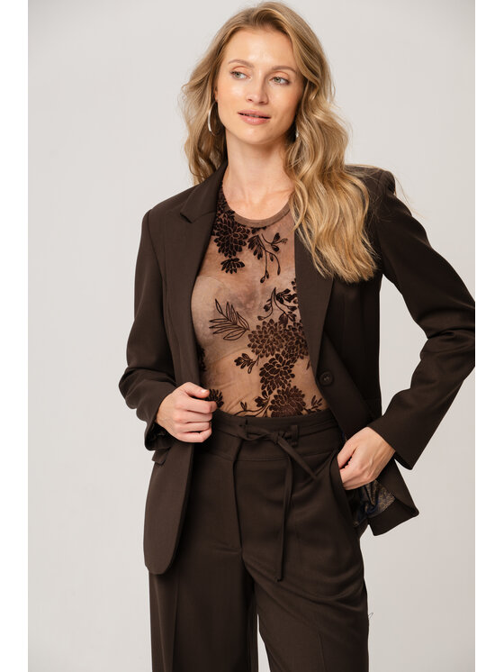 blue shadow blue shadow Marynarka Marietta Brązowy Regular Fit
