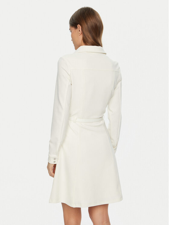 Guess Guess Rochie tip cămașă W5RK93 KCBO2 Alb Regular Fit