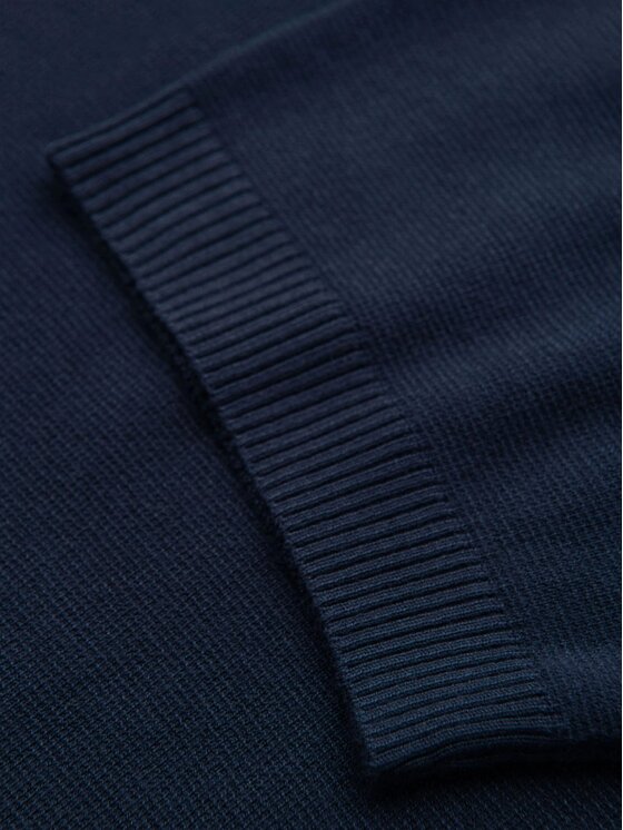 Ombre Ombre Polo OM-POSS-0159 Granatowy Slim Fit