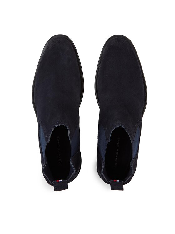 Tommy Hilfiger Tommy Hilfiger Chelsea Core Rwb Hilfiger Suede Chelsea FM0FM04757 Blu