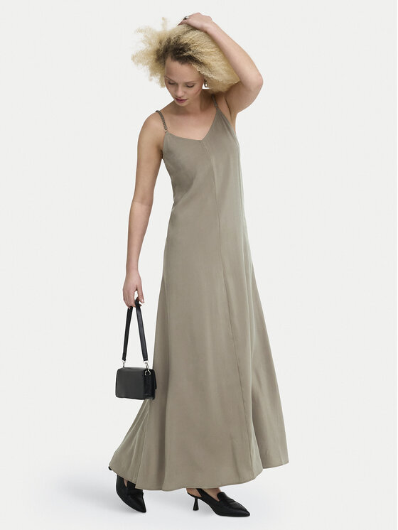 ONLY ONLY Poletna obleka Madeli 15371094 Temno bež Regular Fit