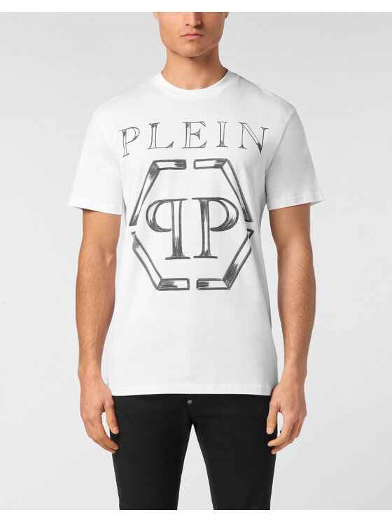 PHILIPP PLEIN PHILIPP PLEIN T-Shirt 24647 Biały Regular Fit