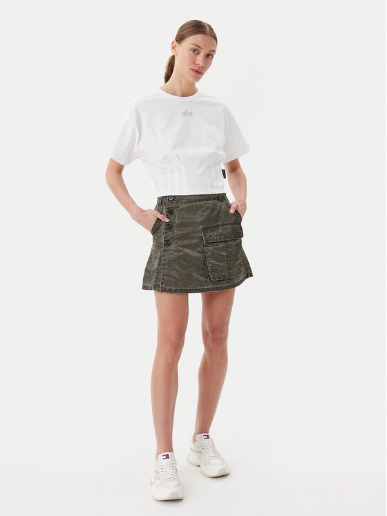 Alpha Industries Alpha Industries Marškinėliai Waisted 148070 Balta Regular Fit