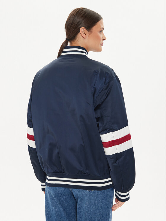 Tommy Jeans Tommy Jeans Μπόμπερ μπουφάν Letterman DW0DW18306 Σκούρο μπλε Relaxed Fit