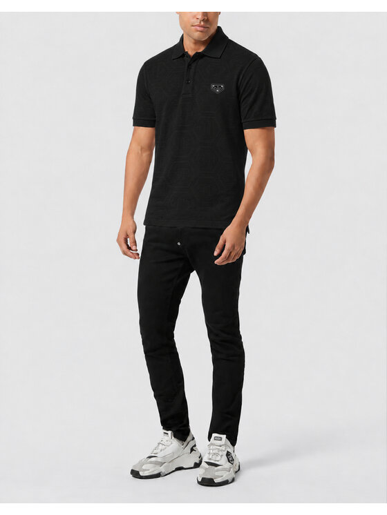 PHILIPP PLEIN PHILIPP PLEIN Polo 31668 Nero Slim Fit