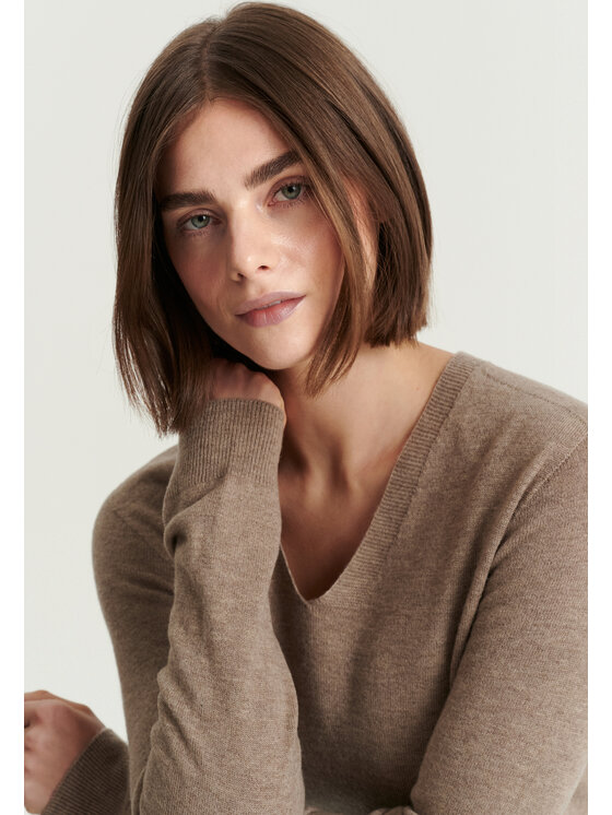 TATUUM TATUUM Sweter MERSA Brązowy Classic Fit