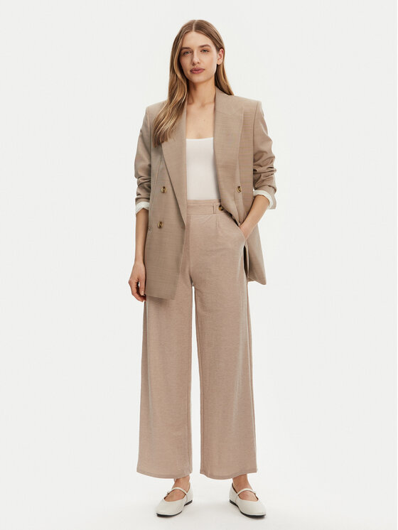JDY JDY Spodnie materiałowe Birdie Geggo 15320882 Beżowy Regular Fit