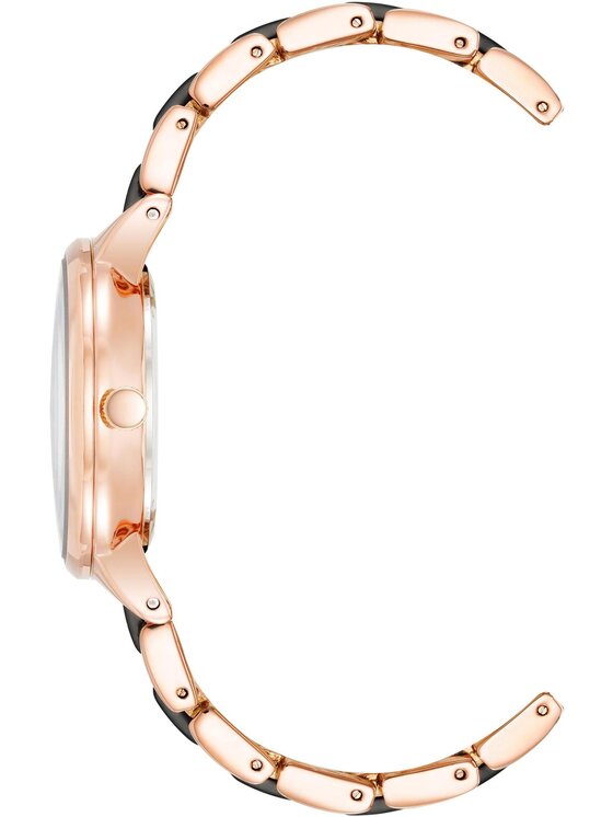 Anne Klein Anne Klein Zegarek AK-1412BKRG Różowe złoto
