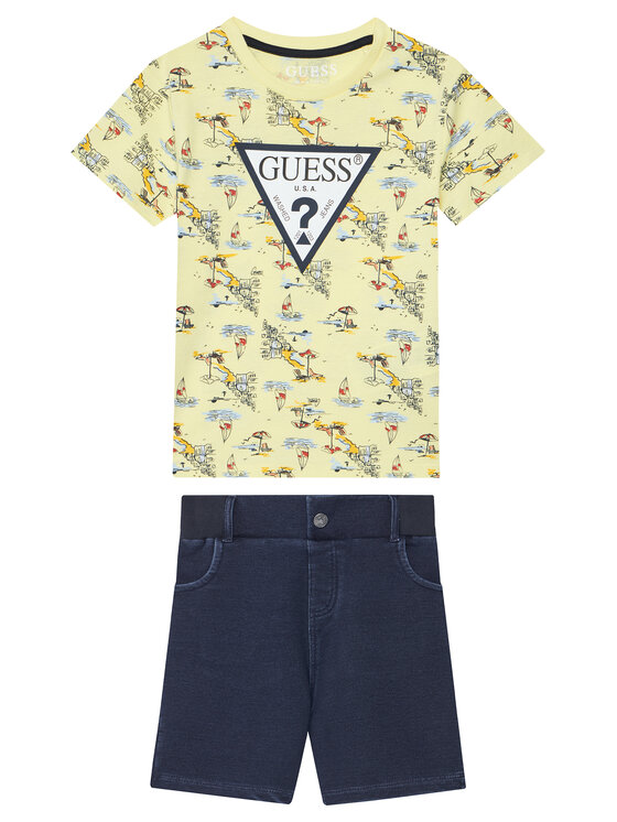 Guess Guess Set tricou și pantaloni scurți N6GG01 K8HM4 Colorat Regular Fit