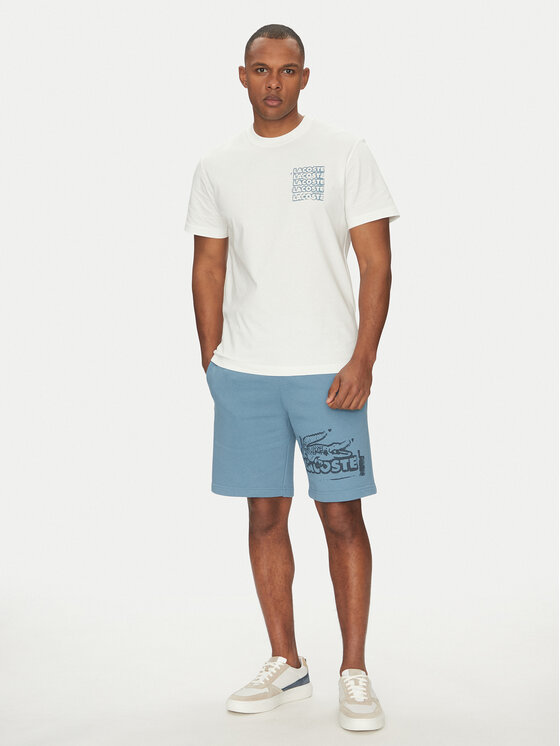 Lacoste Lacoste Футболка TH0288 Écru Classic Fit
