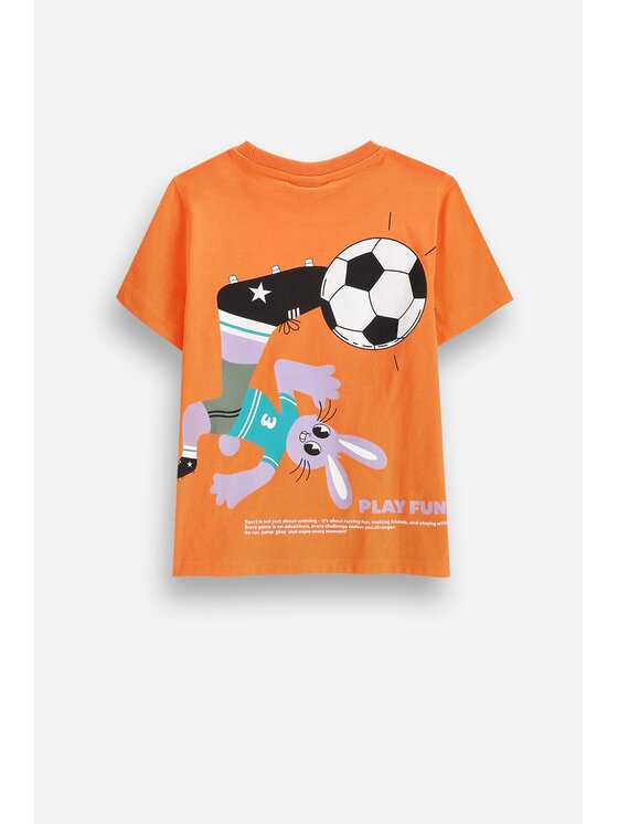 Coccodrillo Coccodrillo T-Shirt ZC6143203SBK-006 Pomarańczowy Regular Fit