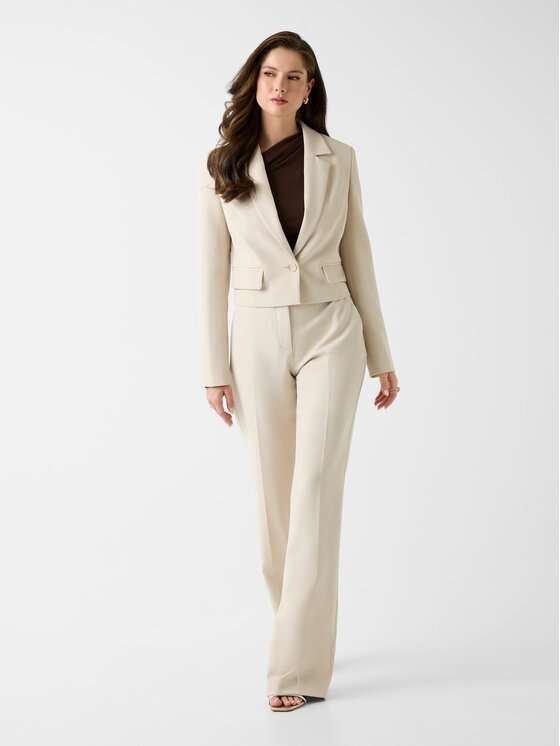 Guess Guess Spodnie materiałowe 181455 Beżowy Classic Fit