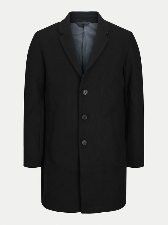 Jack&Jones Jack&Jones Μάλλινο παλτό Harris 12263845 Μαύρο Regular Fit