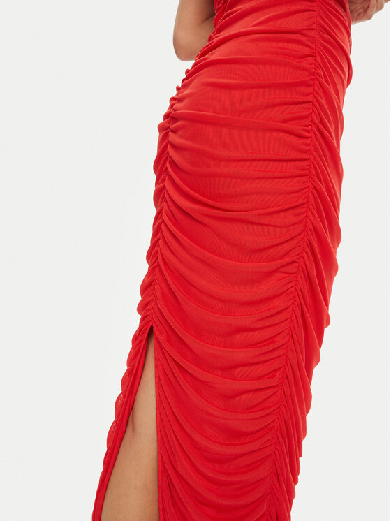 ROTATE ROTATE Sukienka koktajlowa 114437 Czerwony Slim Fit