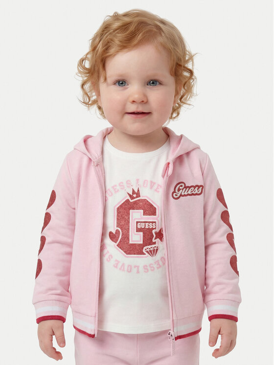 Guess Guess Sportinis kostiumas K6YG01 K3837 Šviesiai rožinė Regular Fit