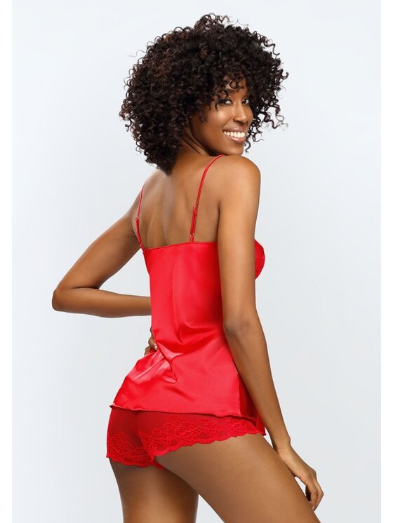 DKaren Lingerie DKaren Lingerie Komplet bielizny Efia Czerwony Classic Fit