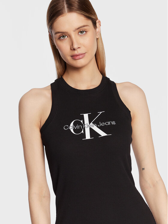 Calvin Klein Jeans Calvin Klein Jeans Každodenné šaty J20J220754 Čierna Slim Fit
