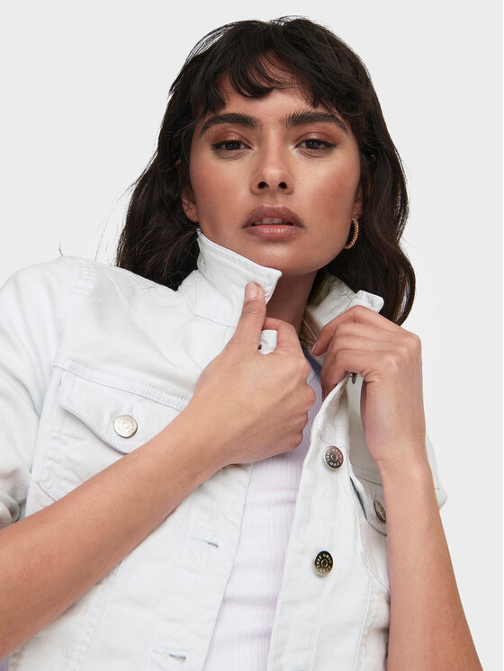ONLY ONLY Jeansjacke Wonder 15256098 Weiß Regular Fit