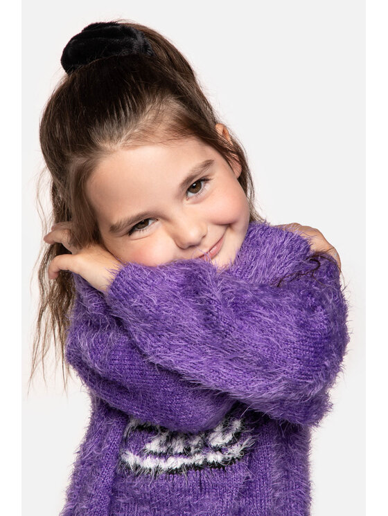 Coccodrillo Coccodrillo Sweter ZC3172101GGK-016 Fioletowy Regular Fit