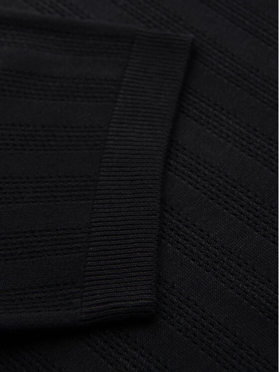 Ombre Ombre Polo OM-POSS-0158 Czarny Slim Fit