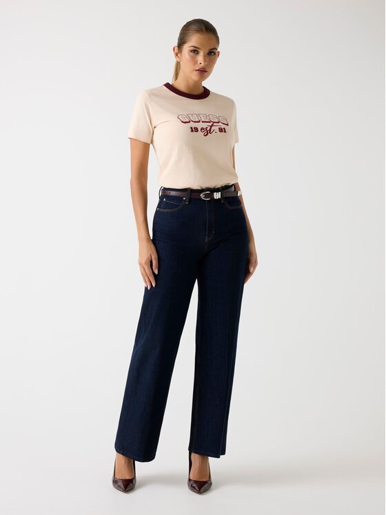 Guess Guess T-Shirt 178740 Beżowy Classic Fit