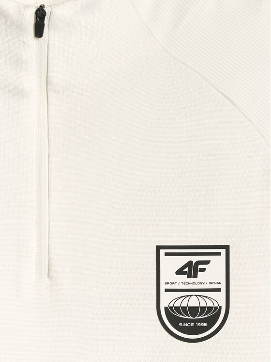 4F 4F Bluza techniczna FOOTBALL Biały Regular Fit