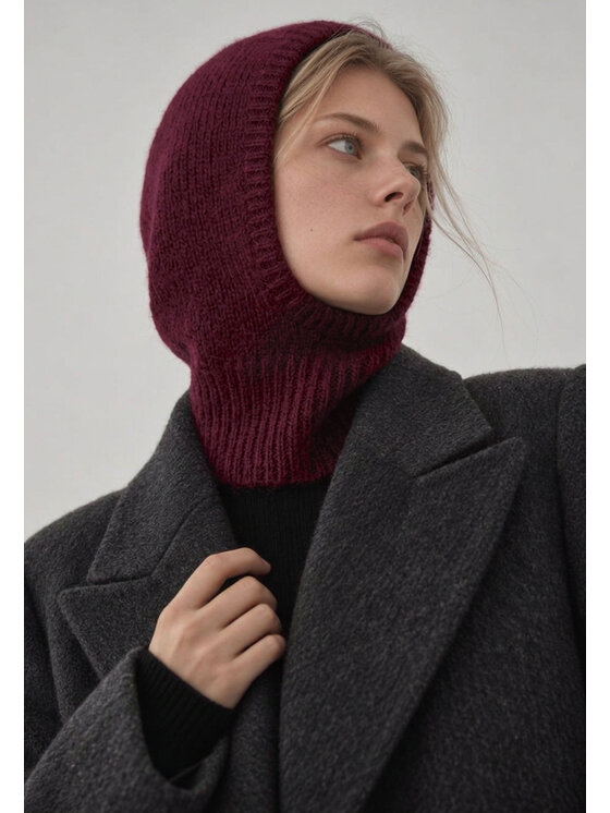 Style Republic Style Republic Kominiarka kaszmir Bordowy