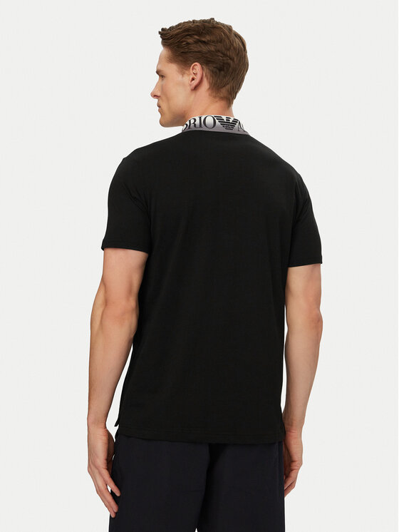 Emporio Armani Emporio Armani Тениска с яка и копчета EM000571 AF20432 UC001 Черен Regular Fit