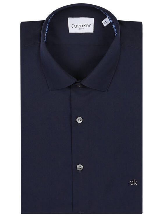 Calvin Klein Calvin Klein Camicia Contrast Flower K10K106782 Blu scuro Slim Fit