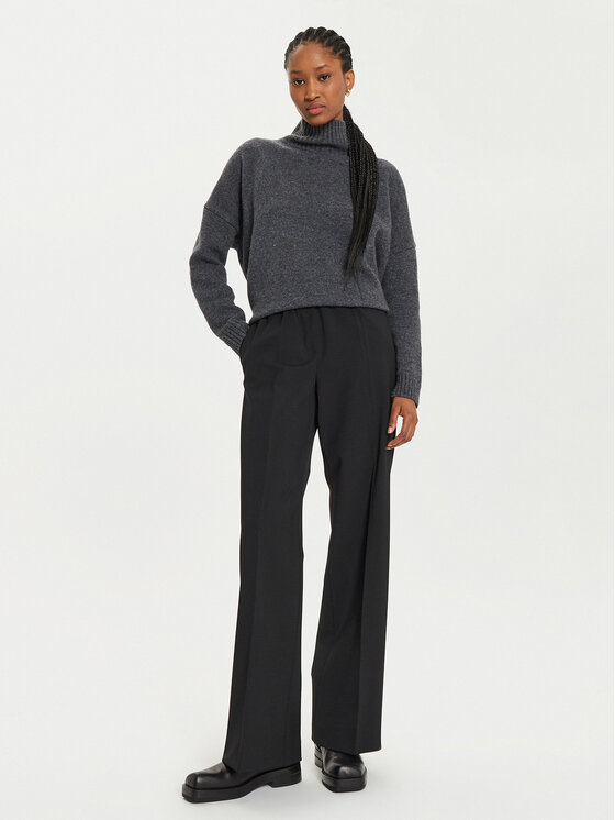 Weekend Max Mara Weekend Max Mara Pantaloni di tessuto Petra 2425136022 Nero Loose Fit