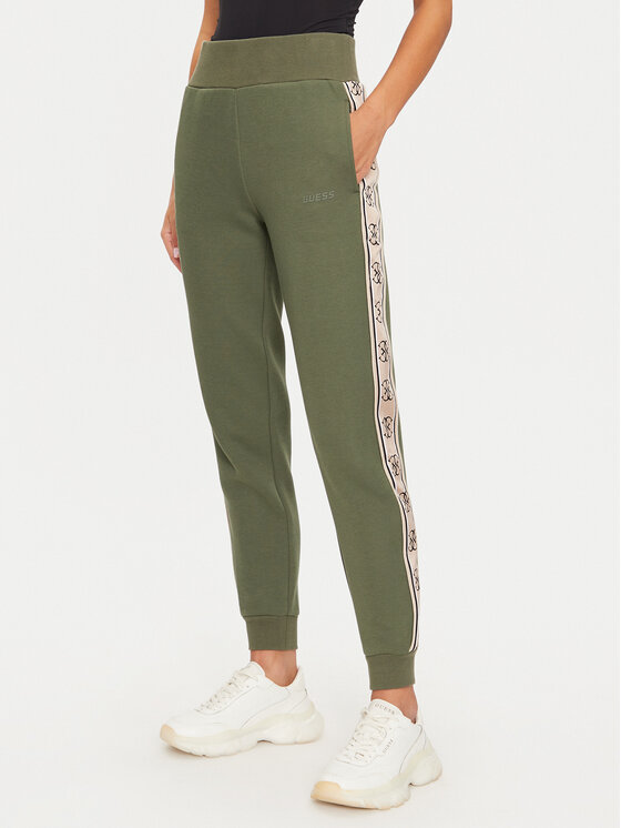 Guess Guess Pantaloni da tuta Britney V2YB15 KB3P2 Verde Regular Fit