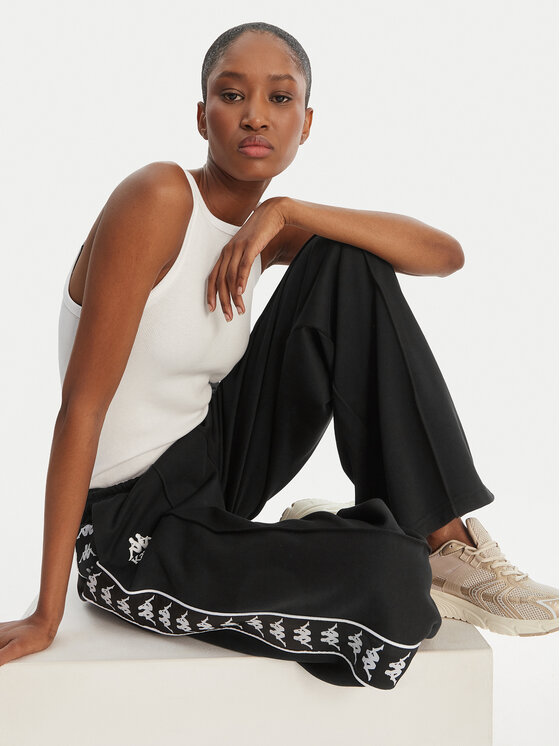 Kappa Kappa Pantaloni trening Banda Malorie 37256WW Negru Regular Fit