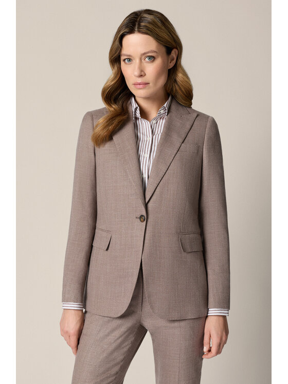 Lancerto Lancerto Marynarka Cortona MA131126000040 Brązowy Regular Fit