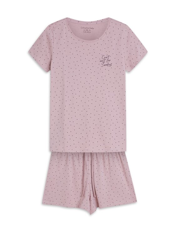 Esotiq Esotiq Piżama 42405 Różowy Regular Fit