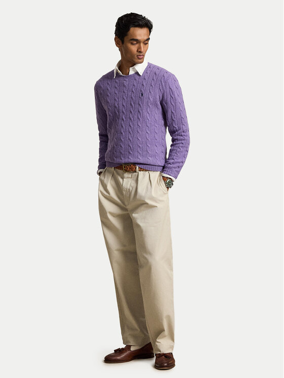 Polo Ralph Lauren Polo Ralph Lauren Sweter 710876762502 Fioletowy jasny Regular Fit