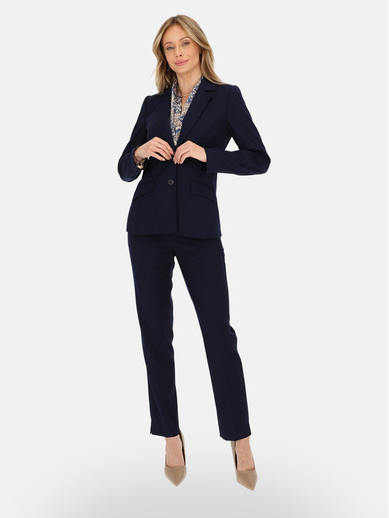 Potis & Verso Potis & Verso Marynarka Ida Granatowy Regular Fit