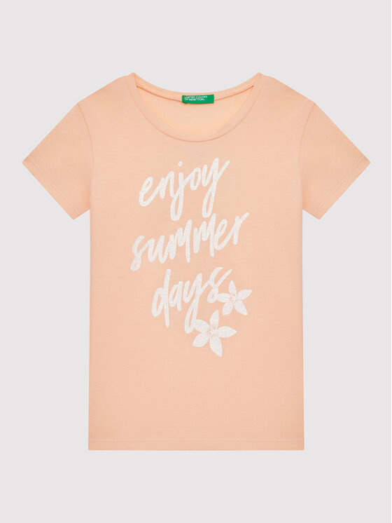 T-shirt manica lunga in cotone leggero da donna nero | Benetton Outlet