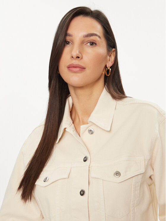 United Colors Of Benetton United Colors Of Benetton Дънково яке 25Z2DN05C Екрю Regular Fit