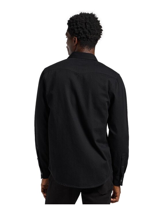 Lee Lee Koszula 112363913 Czarny Regular Fit