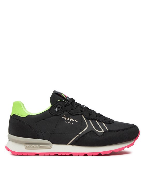 Pepe Jeans Pepe Jeans Sneakersy Brit Neon W PLS40011 Černá