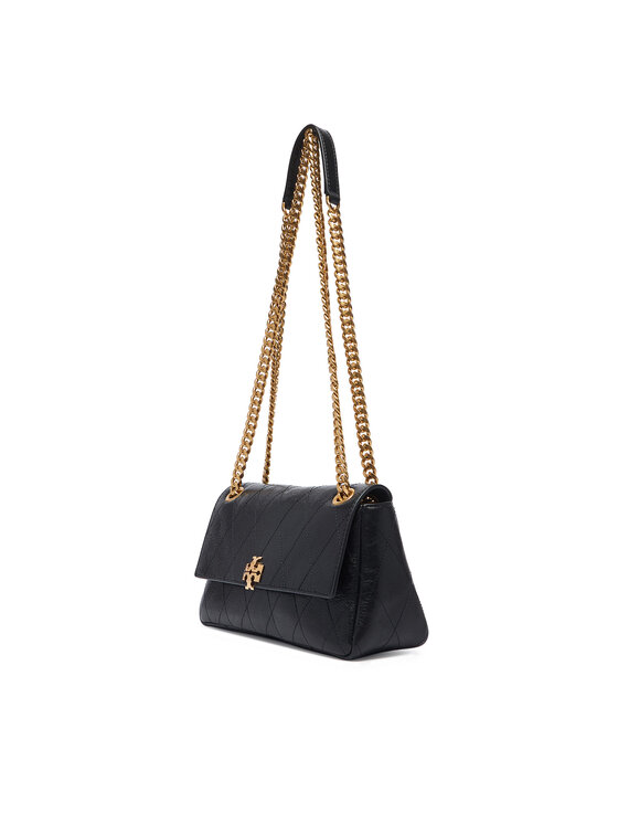 Tory Burch Tory Burch Τσάντα Charlie Quilted Small Shoulder Bag 185829 Μαύρο