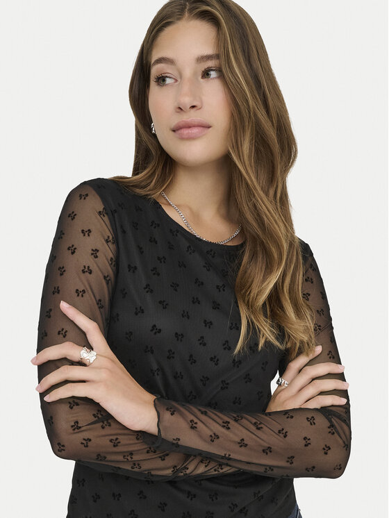 ONLY ONLY Bluzka Siena 15362924 Czarny Regular Fit