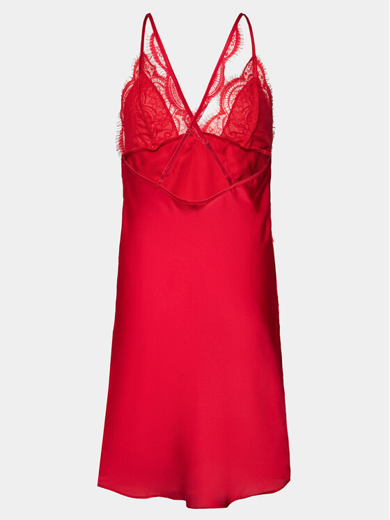 Hunkemöller Hunkemöller Nočna srajca Aldana 204996 Rdeča Regular Fit